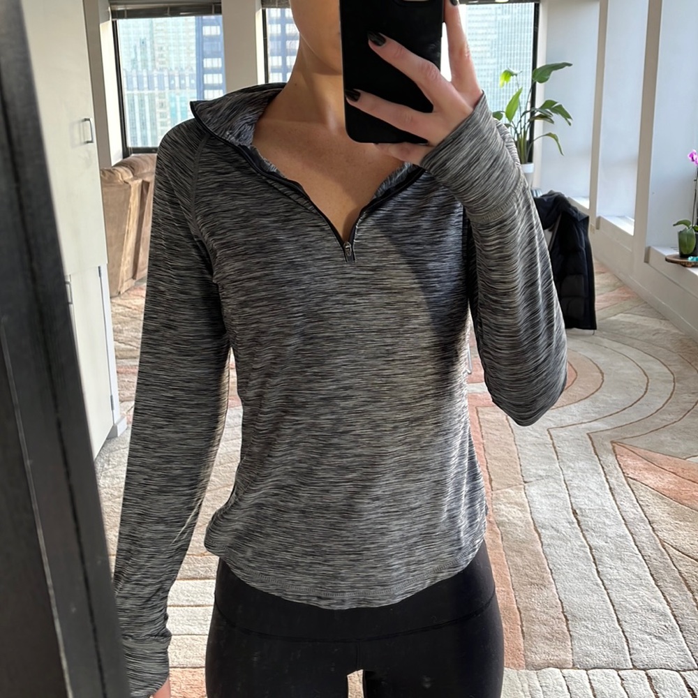 Gray quarter zip